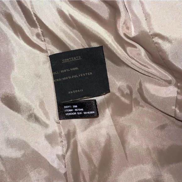 Fleet Street Wool Tan Button Up Jacket Size 12 Petite with Button detailing - Picture 4 of 9